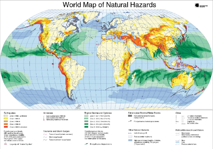 Natural Hazard Disaster World Map