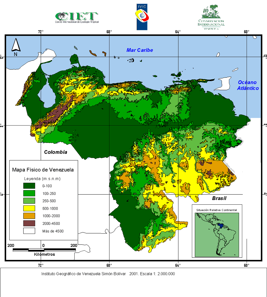 Venezuelaphysicalmap